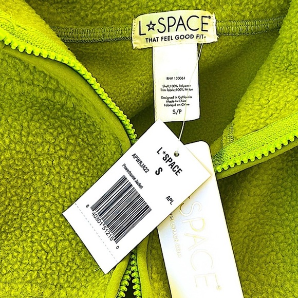 L*SPACE POWERHOUSE FLEECE
JACKET APPLE GREEN SIZE
SMALL NWT - Picture 4 of 5